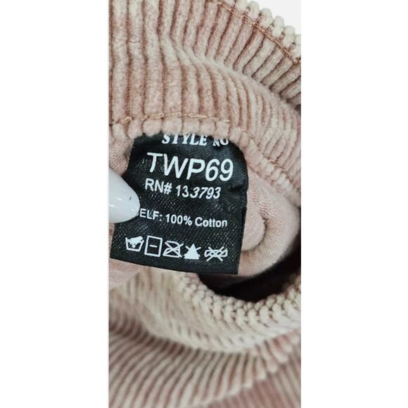 New Pol High Rise Stretchy Corduroy Pink Flare Pants SZ M - Picture 5 of 6